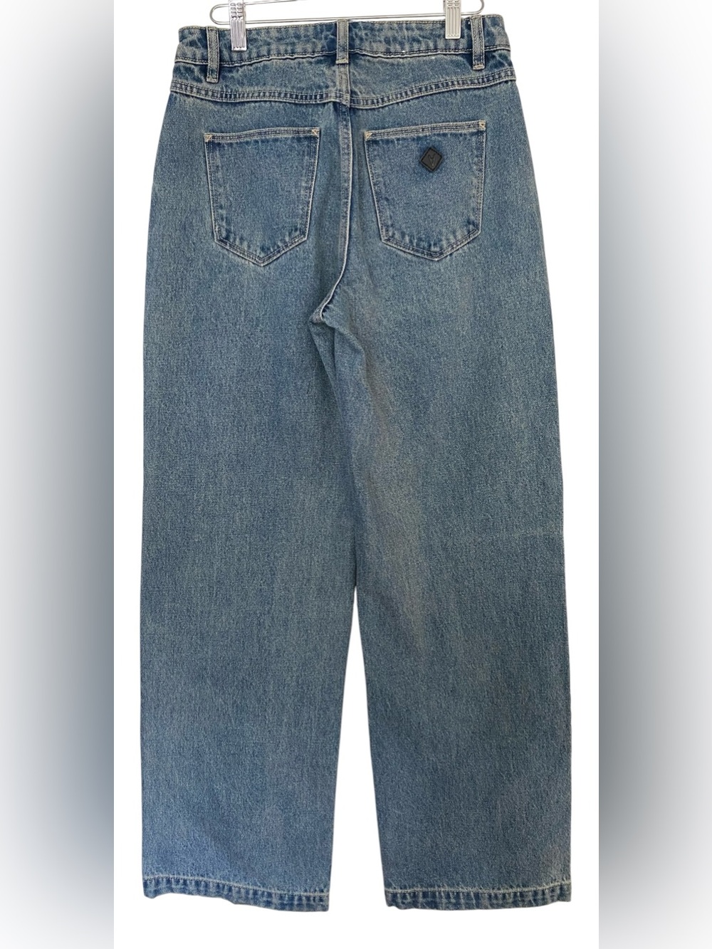 Abrand Straight-Leg Jeans in Medium Blue Denim - Picture 2 of 7